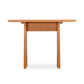 Lyndon Furniture Modern Designer Sofa Table with a rectangular solid wood top and two wide legs, handcrafted in Vermont from premium American wood.
