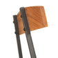 Vermont Woods Studios Modern Industrial Bar Stool with Back in Oak, showcasing its sleek design and high quality American craftsmanship.
