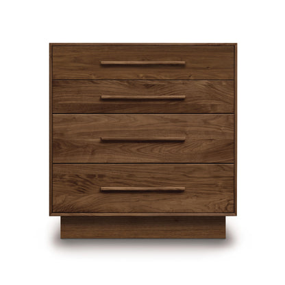 Copeland Furniture Moduluxe 4-Drawer Chest with sleek handles, minimalist design, and eco-friendly solid wood.