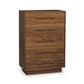 Solid wood Copeland Furniture Moduluxe 5-Drawer Wide Chest with metal handles and customizable finishes.