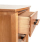 Copeland Furniture Monterey 2-Drawer Nightstand floor model featuring solid wood craftsmanship, dovetail joints, and sleek metal handles.