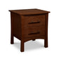 Copeland Monterey 2-Drawer Nightstand in cherry wood with metal handles, handcrafted quality American-made furniture, floor model shown.