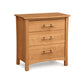 Monterey 3-Drawer Chest by Copeland Furniture in cherry wood with metal handles and natural finish.
