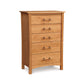 Eco-friendly Monterey 5-Drawer Chest by Copeland Furniture with sleek metal handles and sturdy four-leg design.