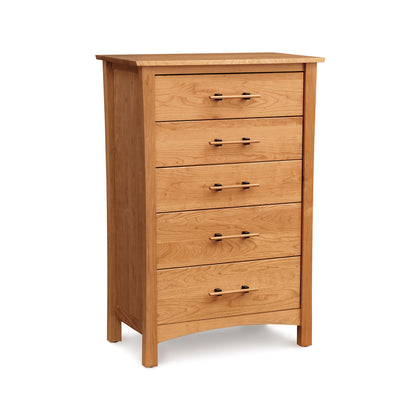 Copeland Furniture Monterey 5-Drawer Chest with eco-friendly design, metal handles, and natural finish.