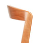 Vermont Woods Studios Montgomery Chair in cherry with Barley Upholstery, highlighting smooth wood grain detailing.