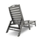 POLYWOOD Nautical Chaise with Arms showcasing a slatted design and robust metal frame.