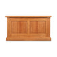 Lyndon Furniture New England Shaker Blanket Box crafted from North American hardwood with a hinged lid, focus on furniture design.