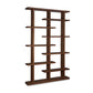 Lyndon Furniture New York Contemporary Bookcase featuring unique staggered shelves crafted from sustainably sourced wood.
