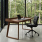 Copeland Furniture Odin Desk and black wheeled chair, showcasing American made craftsmanship and functional workspace design.