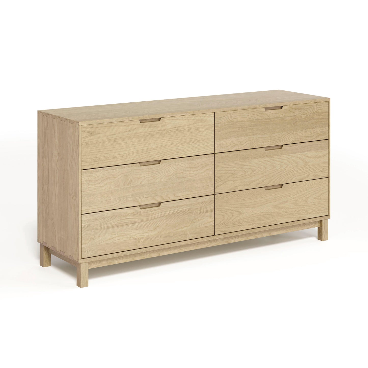 Copeland Oslo 6-Drawer Dresser in solid oak featuring a streamlined design and inset handles.