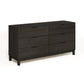 Sleek Copeland Furniture Oslo 6-Drawer Dresser in solid oak with minimalist handle-free design.