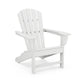 POLYWOOD Palm Coast Adirondack Chair in white featuring a slatted back and wide armrests.