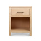 Rockingham 1-Drawer Nightstand by Vermont Woods Studios shown with Rockingham Platform Bed, highlighting quality American-made craftsmanship.