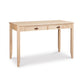 Ryegate Writing Desk by Maple Corner Woodworks in solid wood with two front drawers and four legs, showcasing expert Vermont craftsmanship.