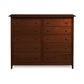 Sarah 10-Drawer Dresser by Copeland Furniture, showcasing eco-friendly wood and round knobs.