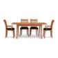 Copeland Furniture Sarah Shaker Tapered Leg Extension Table featuring classic Shaker design with elegant tapered legs and smooth wood finish.