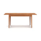Sarah Shaker Tapered Leg Extension Table by Copeland Furniture featuring elegant tapered legs and a smooth, contemporary wood finish.