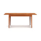 Copeland Furniture Sarah Shaker Tapered Leg Extension Table crafted from solid wood, showcasing its elegant design and fine craftsmanship.