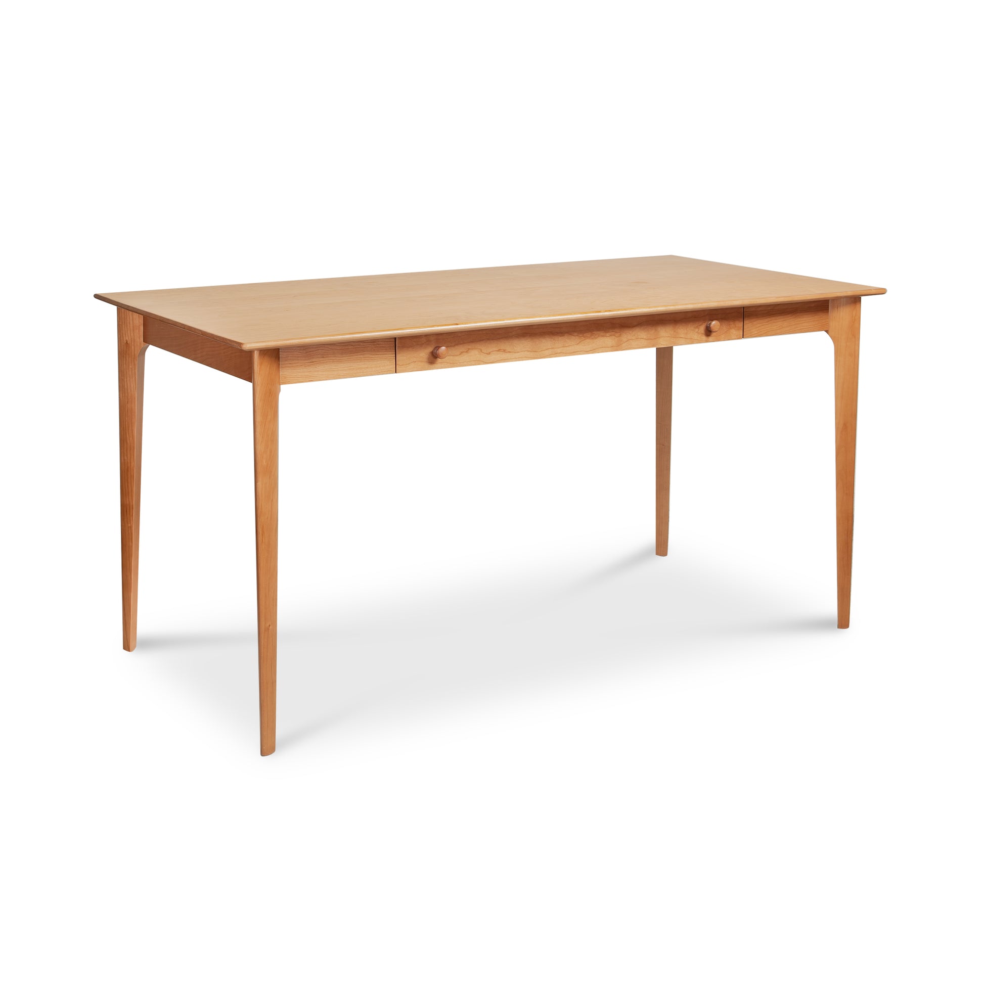 Copeland Furniture Sarah Large Desk with elegant tapered legs and a convenient drawer, crafted in America from high quality wood.