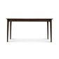 Copeland Sarah Return with Keyboard Tray, a dark wood Shaker desk featuring four tapered legs and two front drawers, handcrafted in Vermont.