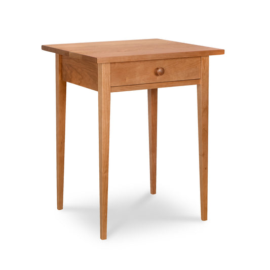Lyndon Furniture Shaker 1-Drawer Nightstand with tapered legs and classic design, handcrafted from sustainably sourced wood.
