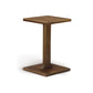 Sierra Chair Table by Copeland Furniture featuring a square wooden top and central pedestal base, highlighting its modern, handcrafted design.
