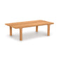 Sierra Rectangular Coffee Table crafted from North American hardwood with a smooth, natural finish by Copeland Furniture.