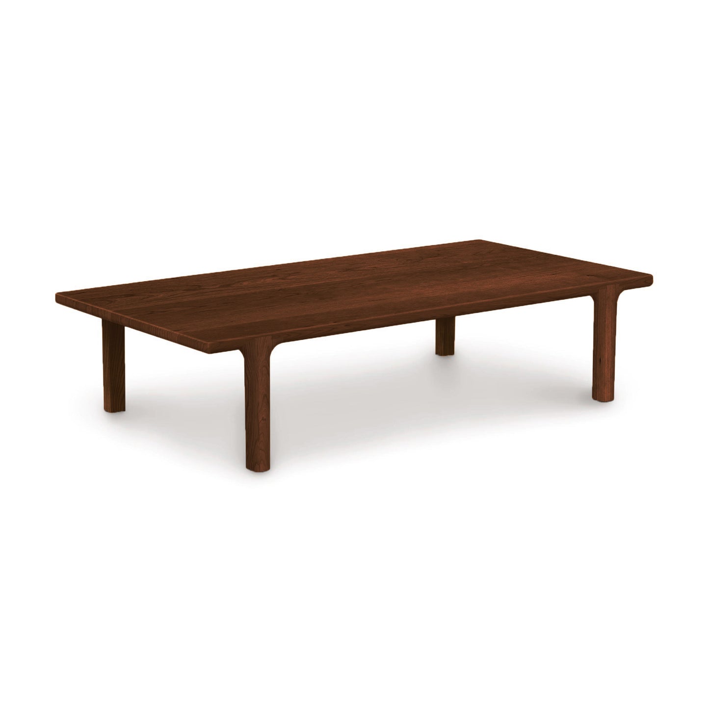 Sierra Rectangular Coffee Table by Copeland Furniture, crafted from North American hardwood with four legs and customizable wood finishes.