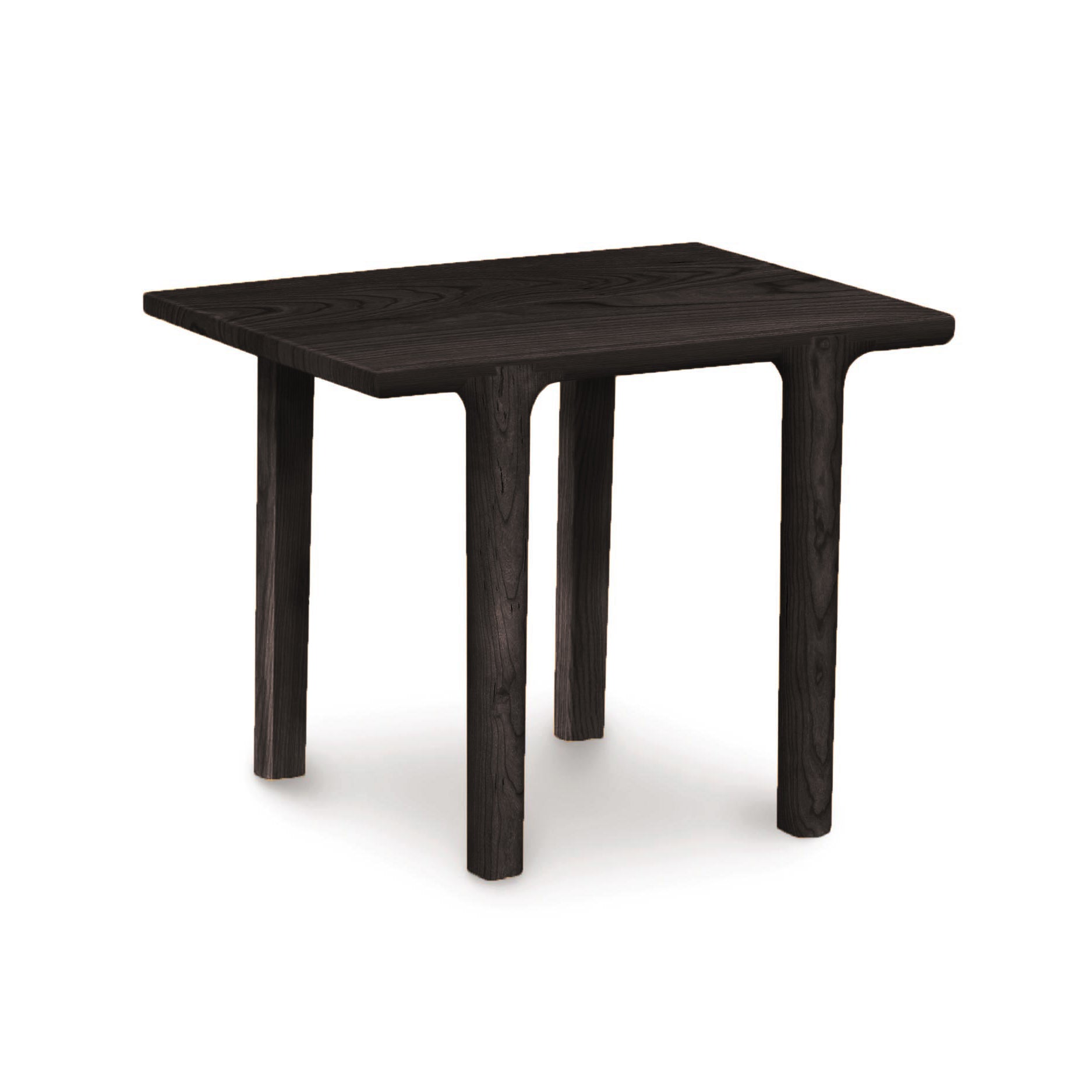 Sierra Rectangular End Table by Copeland Furniture crafted from dark North American hardwood with modern, clean lines.