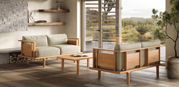 Upholstered Loveseats - Wood Frame