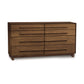 Sloane 8-Drawer Dresser by Copeland Furniture in sustainable wood with a rich brown finish.
