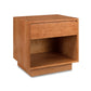 Sutton 1-Drawer Enclosed Shelf Nightstand by Lyndon Furniture featuring a sleek wood design with a single drawer and enclosed shelf.
