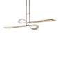 Modern Switchback Pendant Light, sculpted twisted metal design with integrated LEDs by Hubbardton Forge.