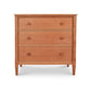 Vermont Shaker 3-Drawer Chest showcasing elegant simplicity with three drawers and round knobs by Maple Corner Woodworks.