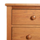 Vermont Shaker 6-Drawer Chest by Maple Corner Woodworks featuring elegant round wooden knobs and a smooth wood grain finish, highlighting handcrafted hardwood craftsmanship for bedroom storage.