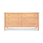 Vermont Shaker 6-Drawer Dresser by Maple Corner Woodworks with round knobs and natural finish, showcasing exceptional solid wood craftsmanship.