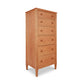 Vermont Shaker Lingerie Chest by Maple Corner Woodworks, handcrafted with six spacious compartments and round handles, showcasing timeless elegance.