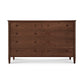 Vermont Shaker 8-Drawer Dresser from Maple Corner Woodworks, crafted from solid hardwoods with sleek round handles.