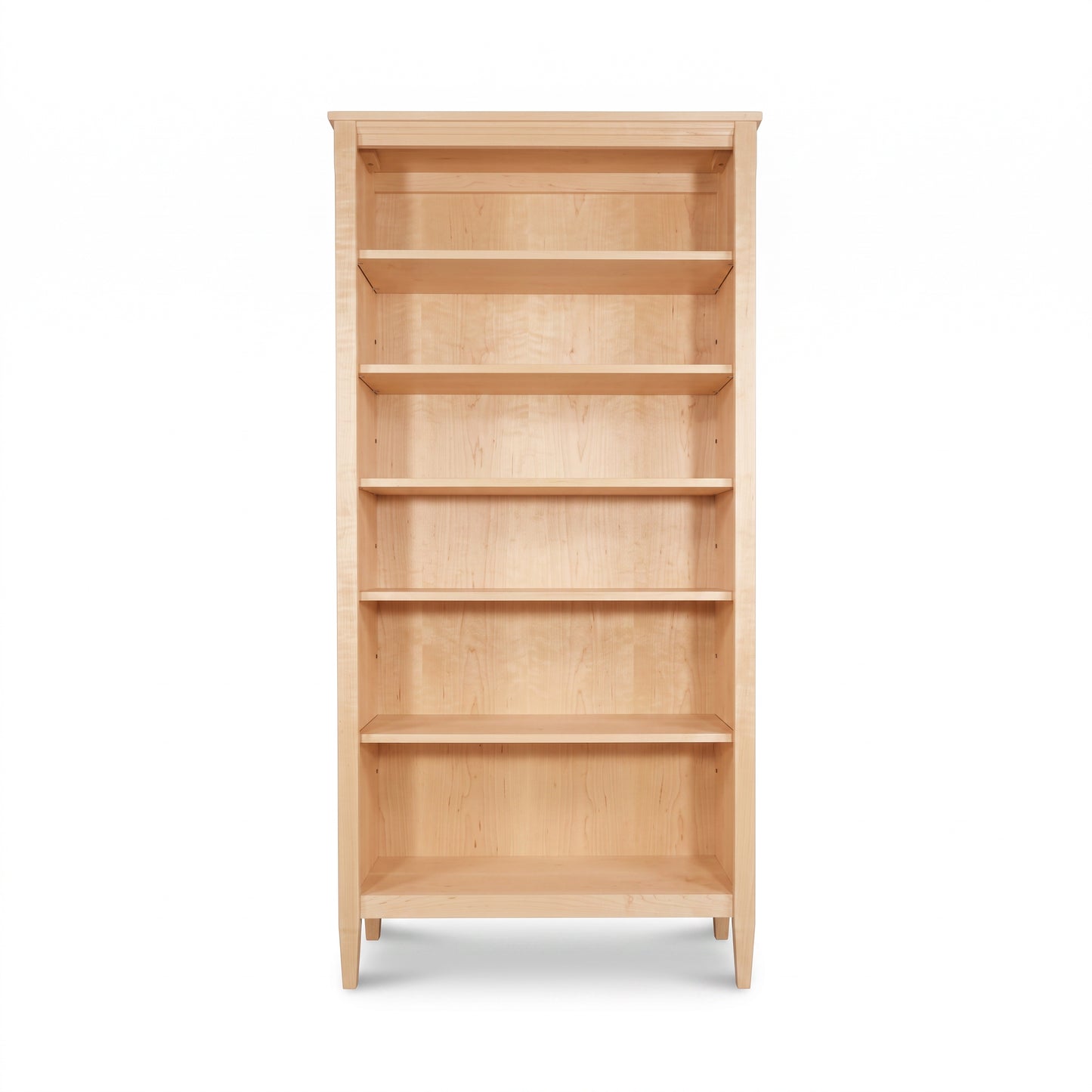 Maple Corner Woodworks Vermont Shaker Bookcase crafted from solid wood, showcasing traditional shaker design and superior craftsmanship.