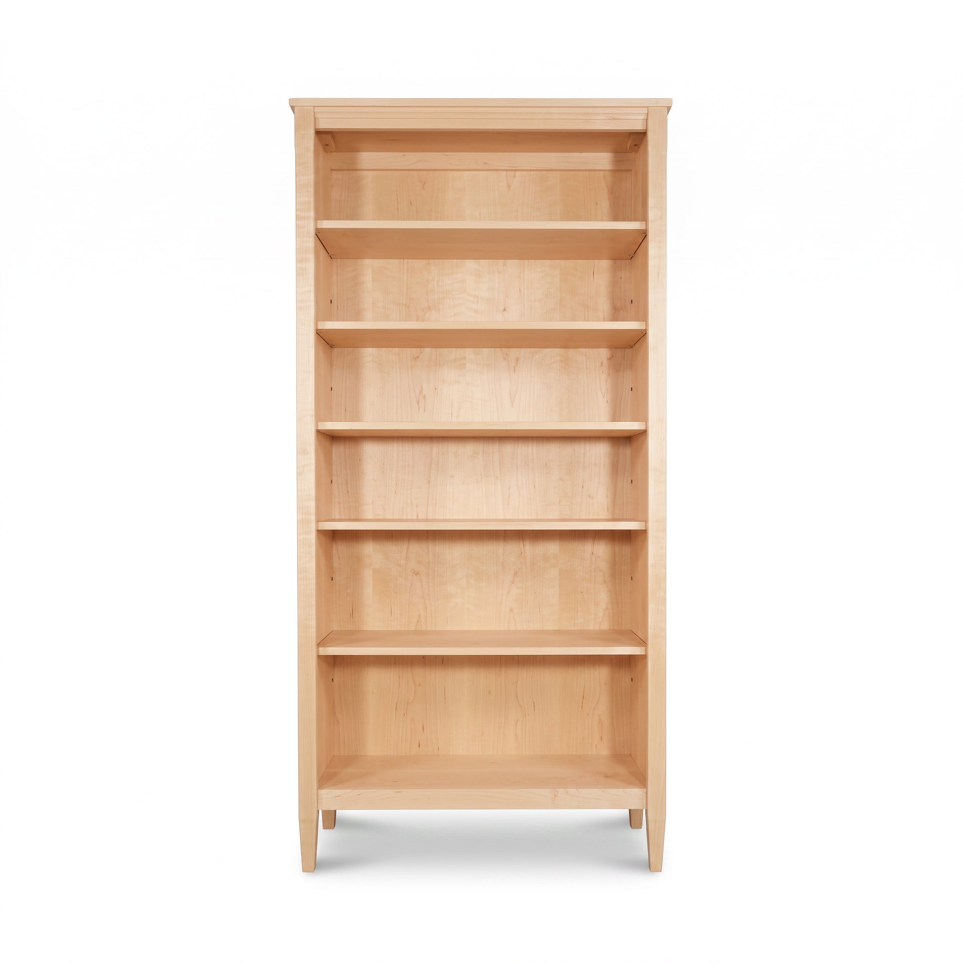 Maple Corner Woodworks Vermont Shaker Bookcase crafted from solid wood, showcasing traditional shaker design and superior craftsmanship.
