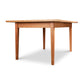 Vermont Shaker Rectangular Extension Dining Table handcrafted by Maple Corner Woodworks, American made solid wood with classic Shaker design.