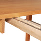 Vermont Shaker Rectangular Extension Dining Table by Maple Corner Woodworks, highlighting its finely crafted extending rail system.