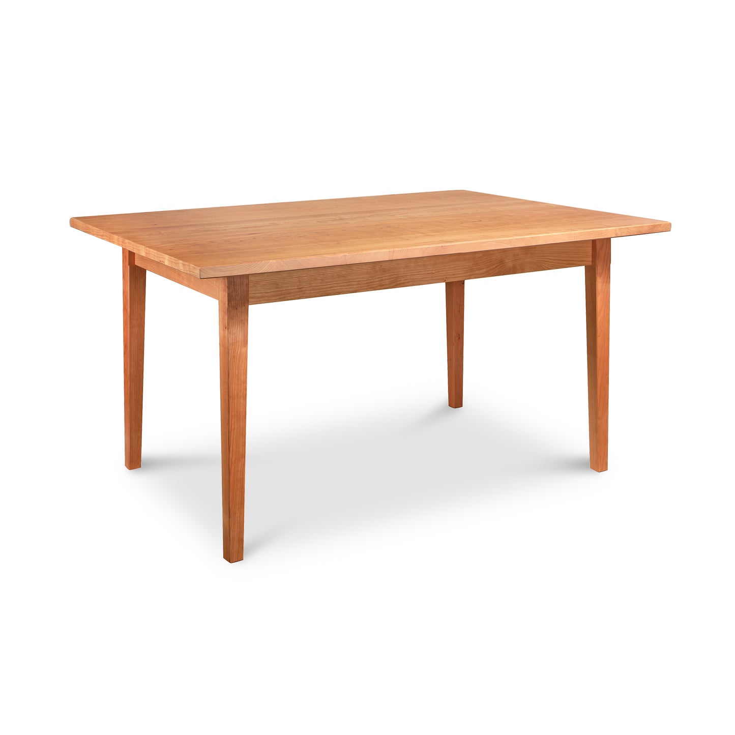 Vermont Shaker Rectangular Solid Top Dining Table by Maple Corner Woodworks, crafted from solid wood with a classic shaker design.