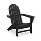 Black POLYWOOD Vineyard Adirondack chair with slatted back and wide armrests.