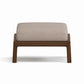 Whitney Ottoman by Copeland Furniture, handcrafted in Vermont from solid American hardwood with a light beige cushion, premium quality craftsmanship.