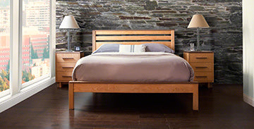 Solid Wood Panel Beds