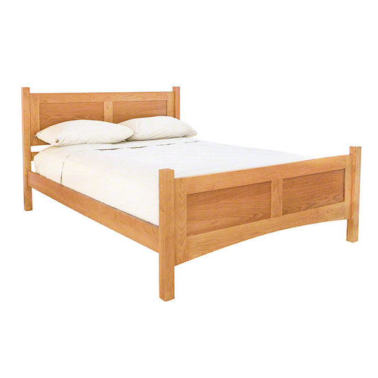 A wooden bed frame.